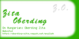 zita oberding business card